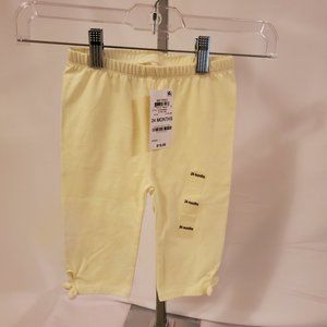 Yellow cotton pants w/bows, 24-months (First Impressions)